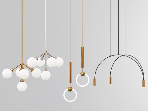  吊灯系列3d模型 