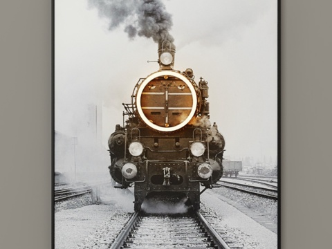  蒸汽火车LED艺术RH3d模型 