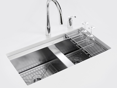  科勒8度下嵌式厨房水槽3d模型 