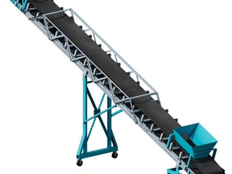  混凝土搅拌站用振动筛分机3d模型 