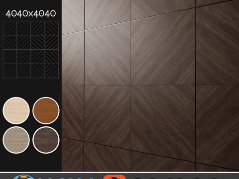  4种吸音装饰板，套装1063d模型 