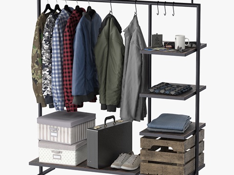  木质衣架3d模型 