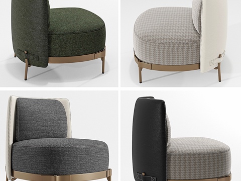  Minotti Tape扶手椅系列3d模型 