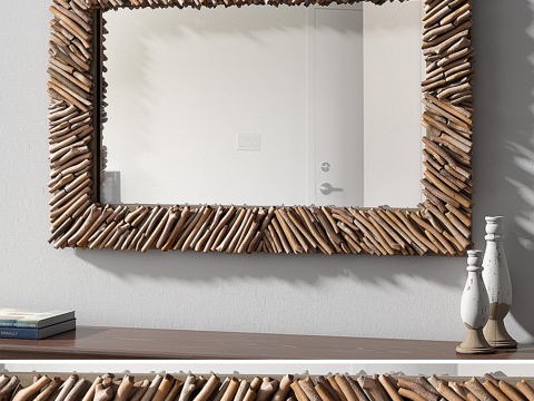  陶艺屋天然浮木镜3d模型 