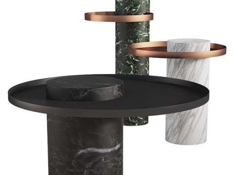  Salute边几与茶几系列3d模型 