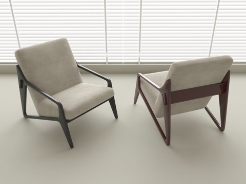 现代休闲椅 单椅 餐椅 布艺休闲椅su模型