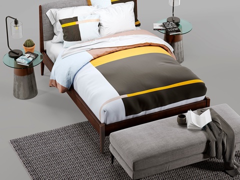  卧室套装 Westelm3d模型 