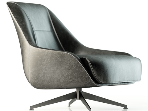  OKHA Nate 旋转扶手椅3d模型 