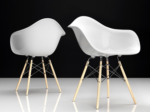  Eames DAW塑料边椅3d模型 