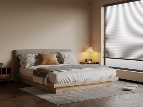  中古风床su模型 