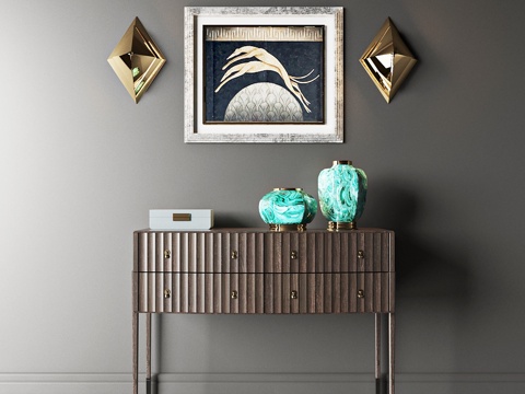  边柜+壁灯艾克霍尔茨3d模型 