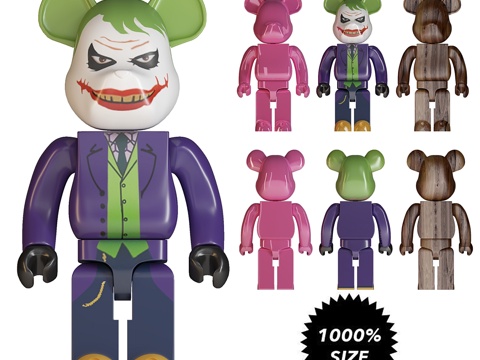  小丑熊砖1000%尺寸3d模型 