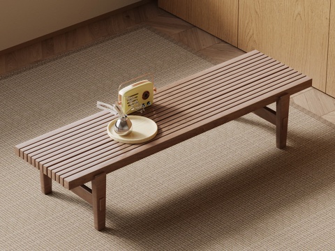  中古风换鞋凳3d模型 