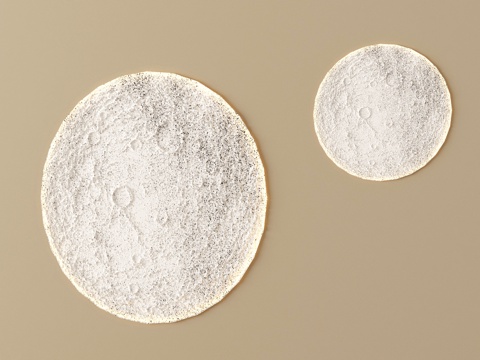 现代壁灯 月球灯su模型su模型