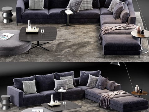  Minotti Andersen 五人座沙发3d模型 