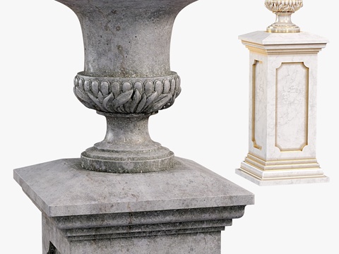  经典花瓶01. 美第奇花瓶3d模型 