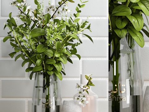  装饰性花卉套装313d模型 