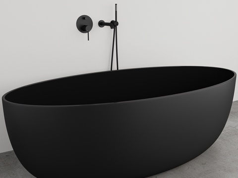  Lusso Stone VETRINA 黑色浴缸 + LUX3d模型 