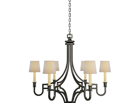  EF Chapman 米科诺斯仿古铁艺蜡烛吊灯3d模型 