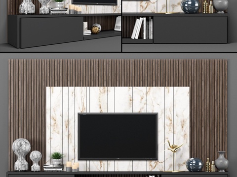  电视柜_163d模型 