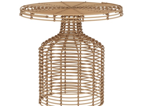  House doctor 藤编边桌 自然系列3d模型 