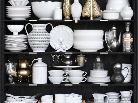  带餐具的衣柜 43d模型 