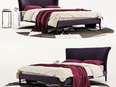  B&amp;B Italia Febo床3d模型 