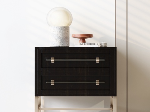  现代床头柜 意式床头柜 意式轻奢床头柜 现代意式床头柜3d模型 