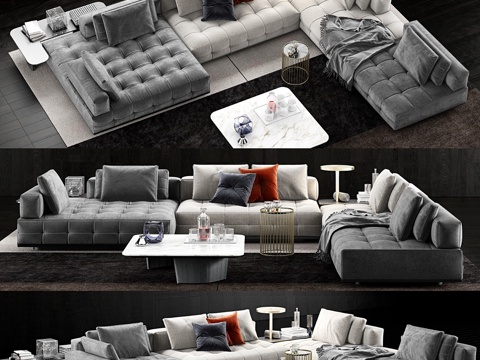  Minotti Lawrence Clan 沙发 43d模型 