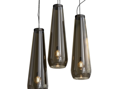  玻璃吊灯3d模型 