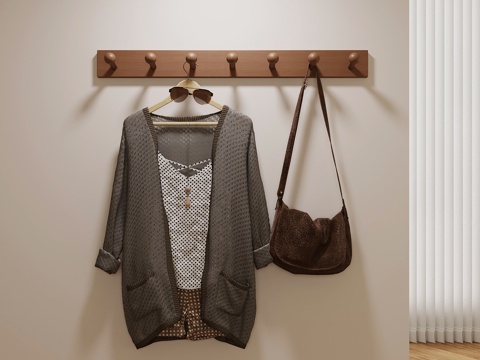  现代挂钩 挂衣钩su模型 