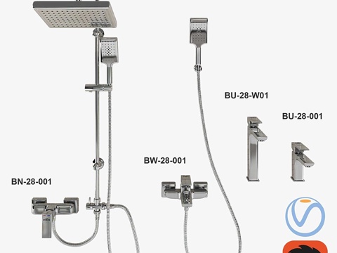  Invena NYKS卫浴龙头套装3d模型 