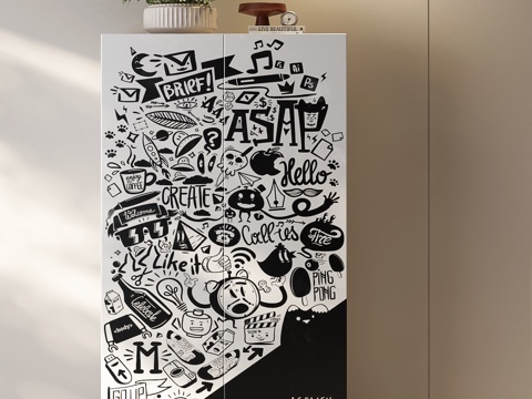  现代意式玄关柜 现代意式边柜 现代意式装饰柜 现代意式斗柜3d模型 