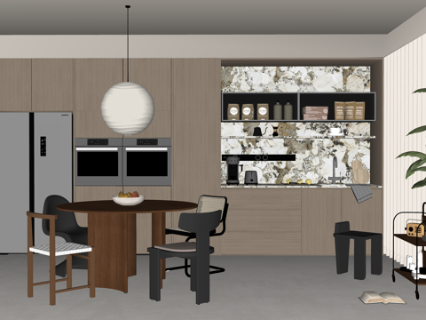  客厅 茶几 茶室 卫生间 餐厅 茶桌组合 茶台 工装 厨房su模型 