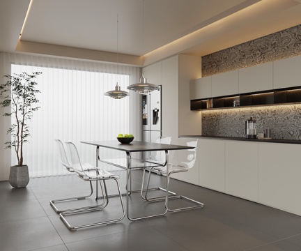  现代餐厅3d模型 