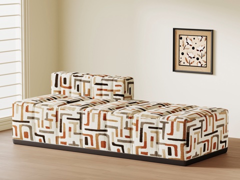 法式中古沙发凳su模型