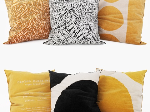  H&amp;M Home - 装饰抱枕套装173d模型 