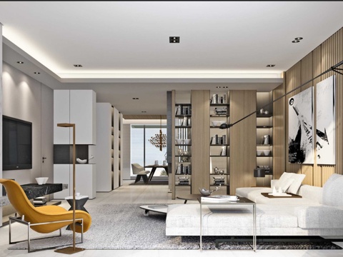 轻奢别墅 样板间 最新全套施工图 效果图合集cad施工图