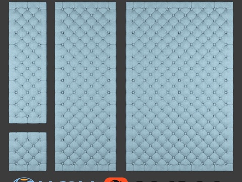  软质壁板套装13d模型 