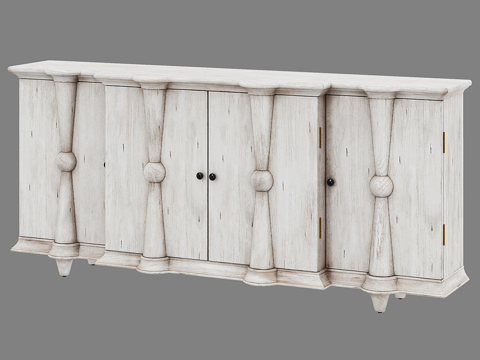  北欧简约边柜 装饰边柜 餐边柜3d模型 