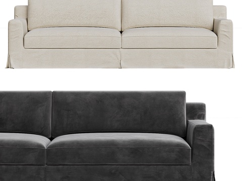 Liaigre 侘寂中古风双人沙发 布艺沙发su模型