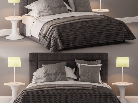  床及床单套装23d模型 