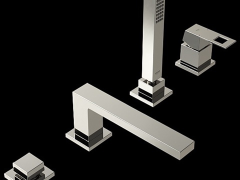  Grohe Eurocube 19897001. 混合龙头3d模型 