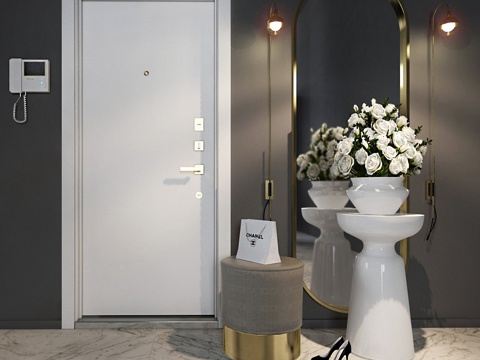  走廊装饰套装_13d模型 