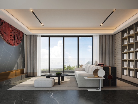  轻奢别墅 样板间 最新全套施工图 效果图合集cad施工图 