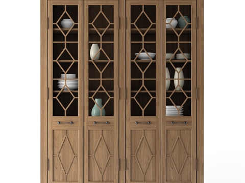  乔治亚雕花系列餐柜3d模型 