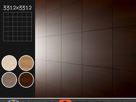  吸音装饰板4种，套装0213d模型 
