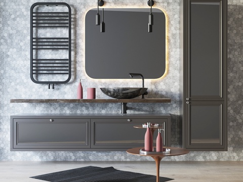  浴室家具3d模型 