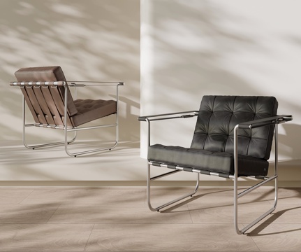 现代意式椅子 休闲椅 单人椅su模型