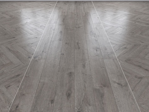  橡木灰色拼花地板，三种类型  人字形，直线型，ch3d模型 